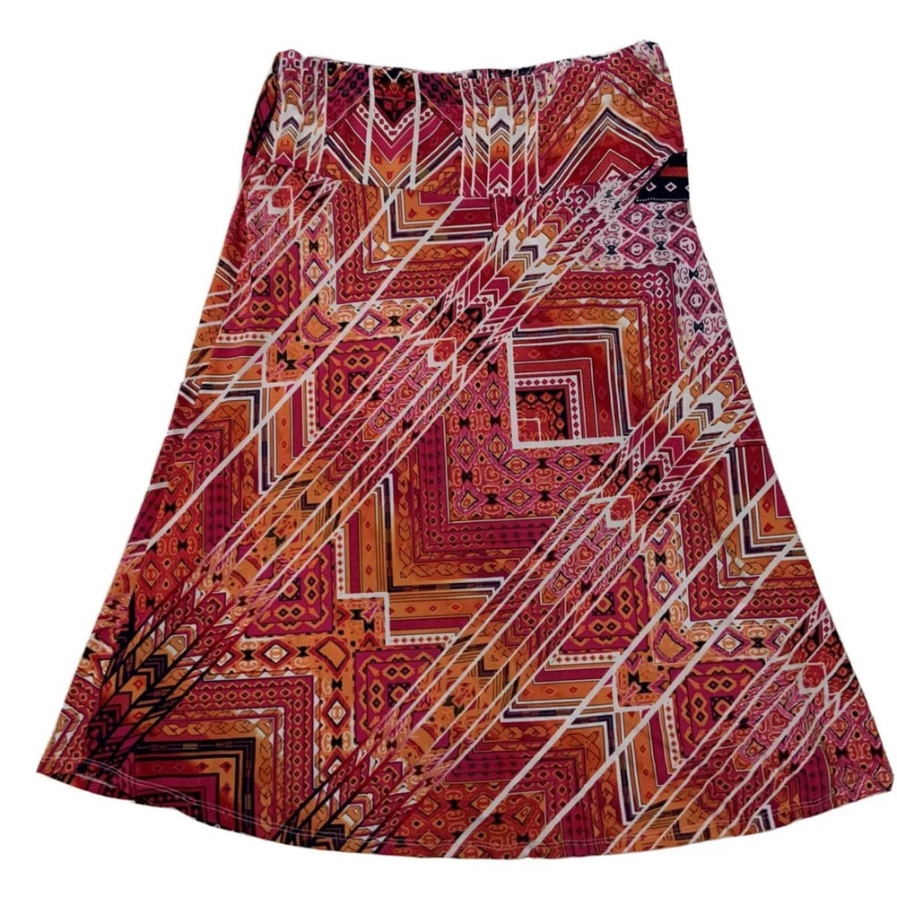 Sunny Leigh Geometric Stretch Elastic Waist Skirt